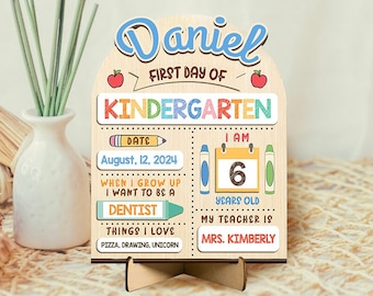 Customized First And Last Day School Sign, Back to School Sign, Kindergarten First Day of School Sign, First and Last Day School Sign