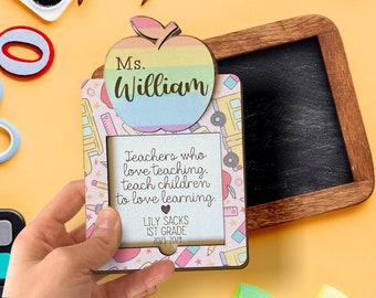 Personalized Teacher Sticky Note Pad Holder, Teacher Post It Note Holder, Sticky Note Holder, Teachers Appreciation Gift, Back To School