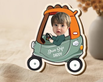 Personalized Photo Car Visor Clip: Drive Safe Daddy Gift