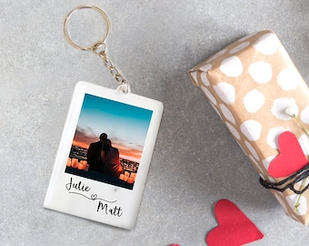 Personalized Couple Photo Keychain, Anniversary Gift, Picture Acrylic Keychain, Valentine Day Gift, Custom Photo Keychain, Gift for Him