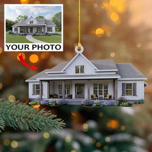 Custom House Photo Acrylic Ornament: Personalized Family Keepsake
