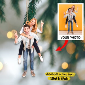 Custom Photo Acrylic Ornament, Couple Gift, Christmas Keepsake
