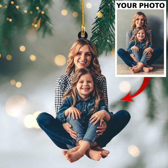 Custom Family Photo Ornament, Photo Ornament, Photo Ornament Christmas, Picture Acrylic Ornament, Family Ornament, Xmas Gift