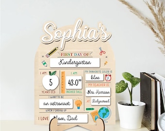 First Day of School Sign, Back To School Sign, Back to School Photo Prop, First Day Of Preschool Kindergarten Sign, Reusable Chalkboard Sign