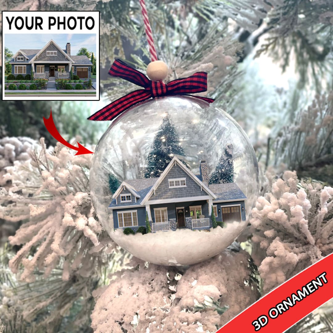 Personalized Photo Christmas Ball Ornaments 