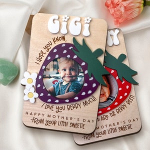 Fridge Photo Magnet, Love You Berry Much, Gift for Mom, Mother's Day Gift, Gift for Grandma, Frame Magnet, Lemon Magnet, Personalized Gift image 6