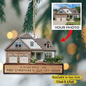 Personalized New Home Photo Ornament: First Christmas Keepsake