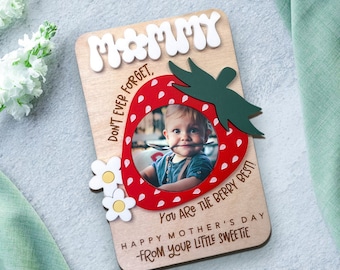 Kühlschrank-Fotomagnet, Love You Berry Much, Geschenk für Mama, Muttertagsgeschenk, Geschenk für Oma, Rahmenmagnet, Zitronenmagnet, personalisiertes Geschenk