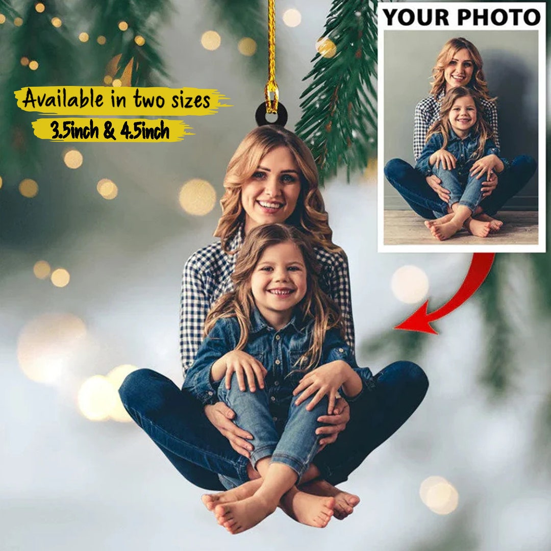 Custom Family Photo Ornament, Photo Ornaments, Photo Ornament Christmas ...