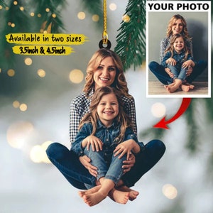 Custom Family Photo Ornament, Photo Ornaments, Photo Ornament Christmas, Picture Acrylic Ornament, Family Ornaments, Xmas Gift, Gift for Mom