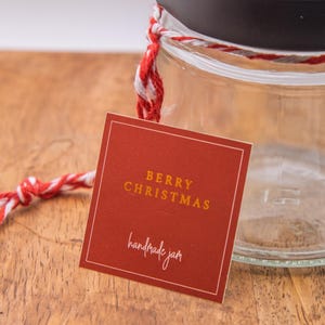 ステッカーベリークリスマス個人的なギフト DIY クリスマス大晦日シークレットサンタアイデアゴールドガラスボトル自家製ステッカージャム