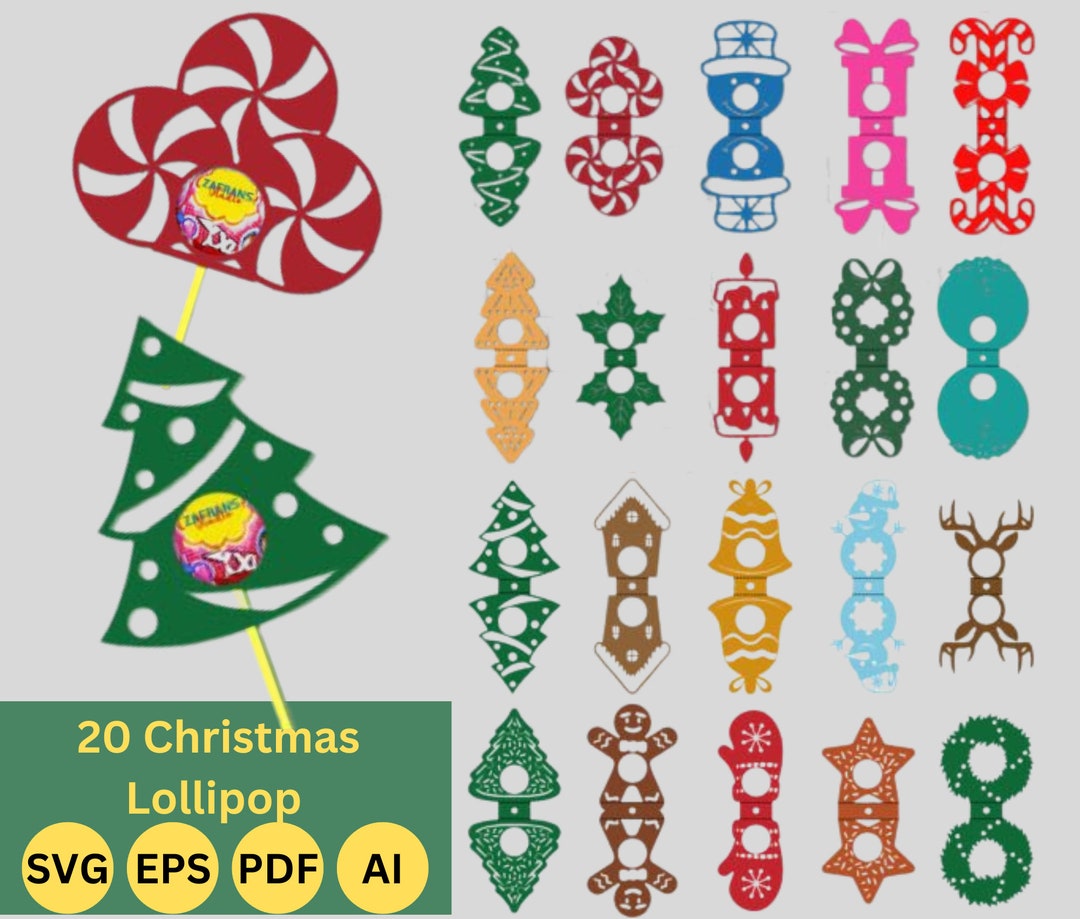 Christmas Lollipop Holder Mega Bundle SVG File / Lolly Pop - Etsy Australia