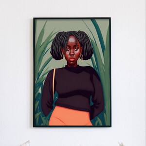 Black Girl Portrait, Beautiful Eye Catching Centerpiece, Sugarcane Field, Expressive, ...portrait, #SF1