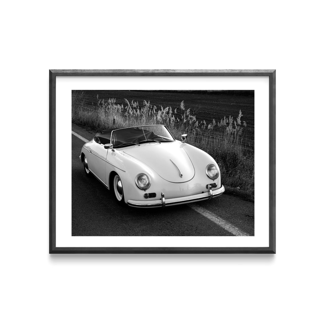 Old Porsche 356 Speedster Photography Print Vintage Vehicle Poster