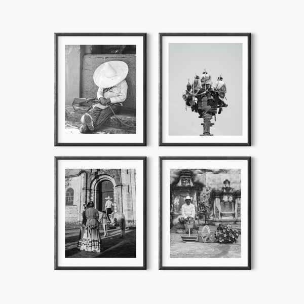 People of Brazil Set of 4 Black and White Photography Wall Art - Brazil Poster - Brazil Wall Art - People Photography Set Wall Decor