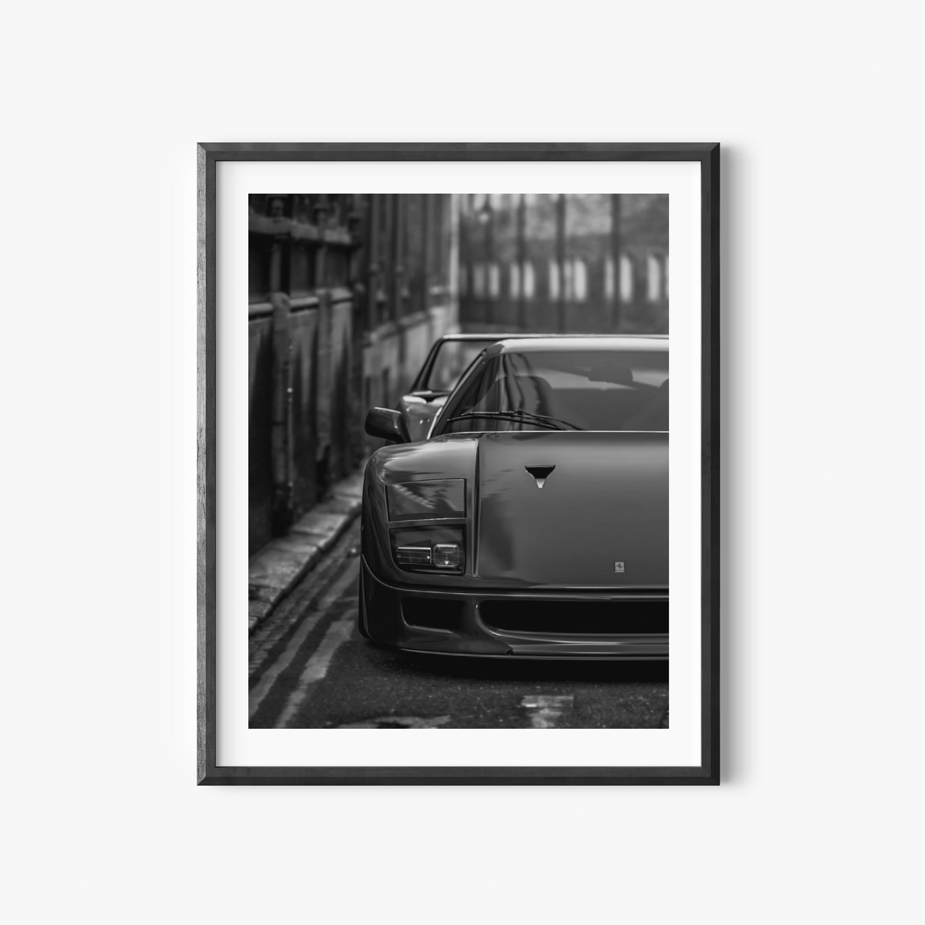 Ferrari F40 Black and White Wall Art Vintage Ferrari Poster Etsy Australia
