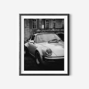 Old Silver Porsche Wall Art - Vintage 911 Porsche Print - Retro Car Wall Art - Silver Porsche Photography Art - Old Porsche Poster - Classic