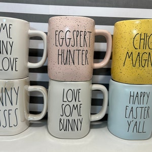 NEW! Rae Dunn by Magenta Artisan Collection Easter Mugs-Pastels YOU CHOOSE! Bunny & Chicks
