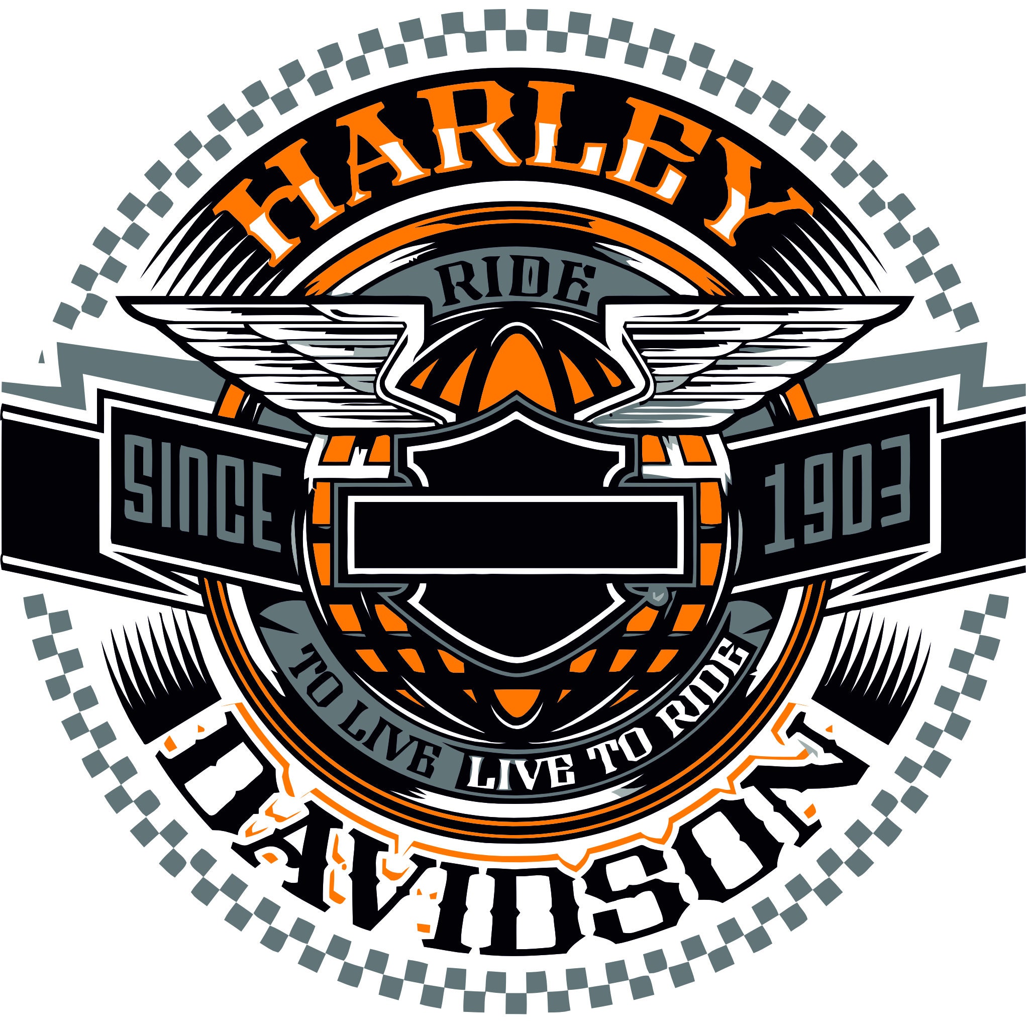 Harley Davidson Vector Files Etsy