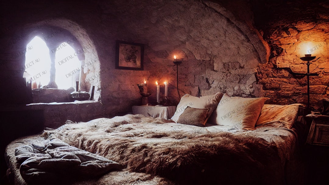 Medieval Bedroom Virtual Zoom Background Virtual Fantasy Etsy