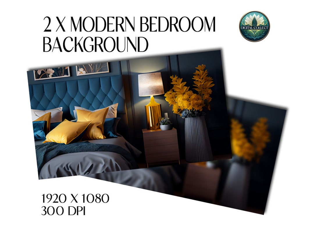 Modern Bedroom Zoom Background Virtual Backdrop Streamer Etsy