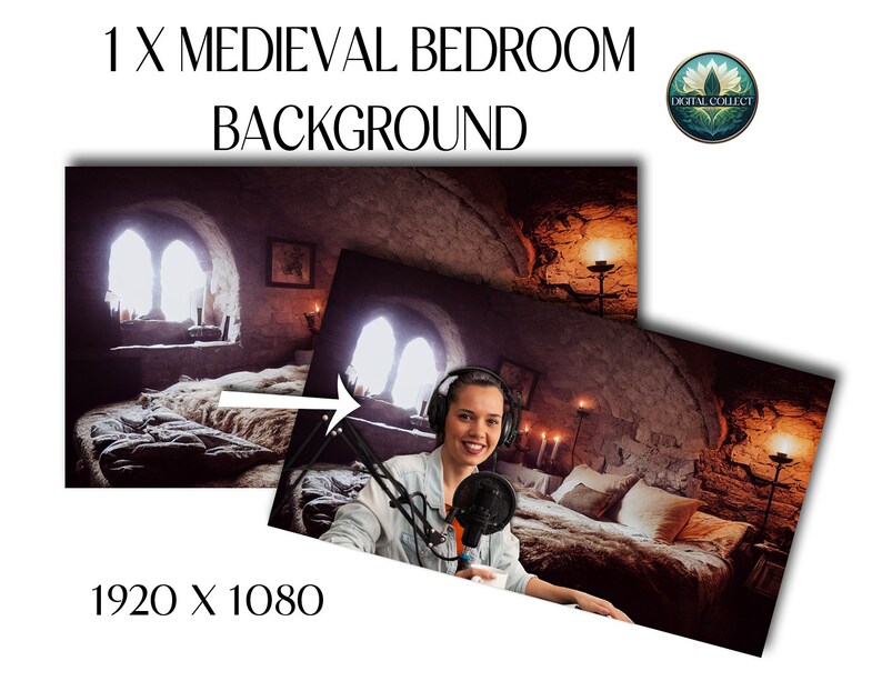 Medieval Bedroom Virtual Zoom Background Virtual Fantasy Etsy