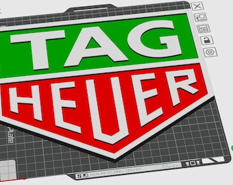 Tag Heuer huge 10" logo wall art for your girl cave, man cave or hallway