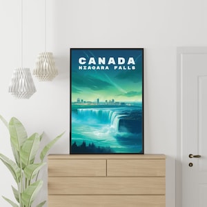 Niagara Falls Travel Wall Art For Living Room Canada Travel Poster Digital Download Wall Art Entryway Home Gift For Anniversary Wedding
