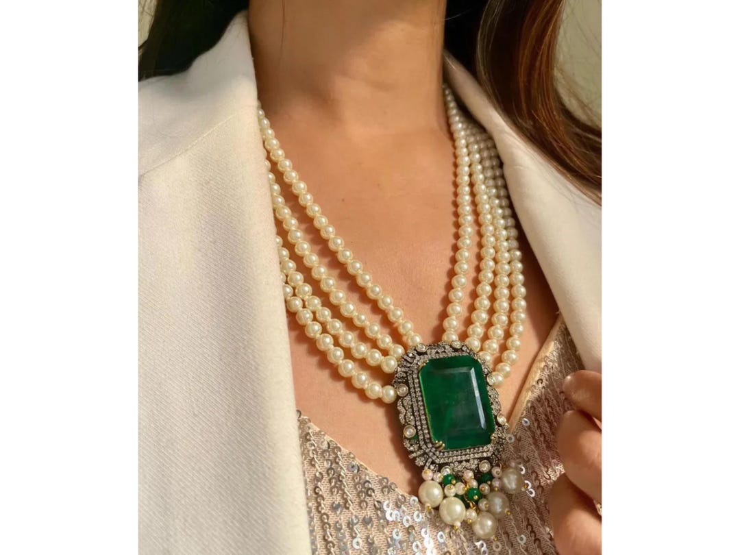 Layered Kundan Necklace Set main image 0