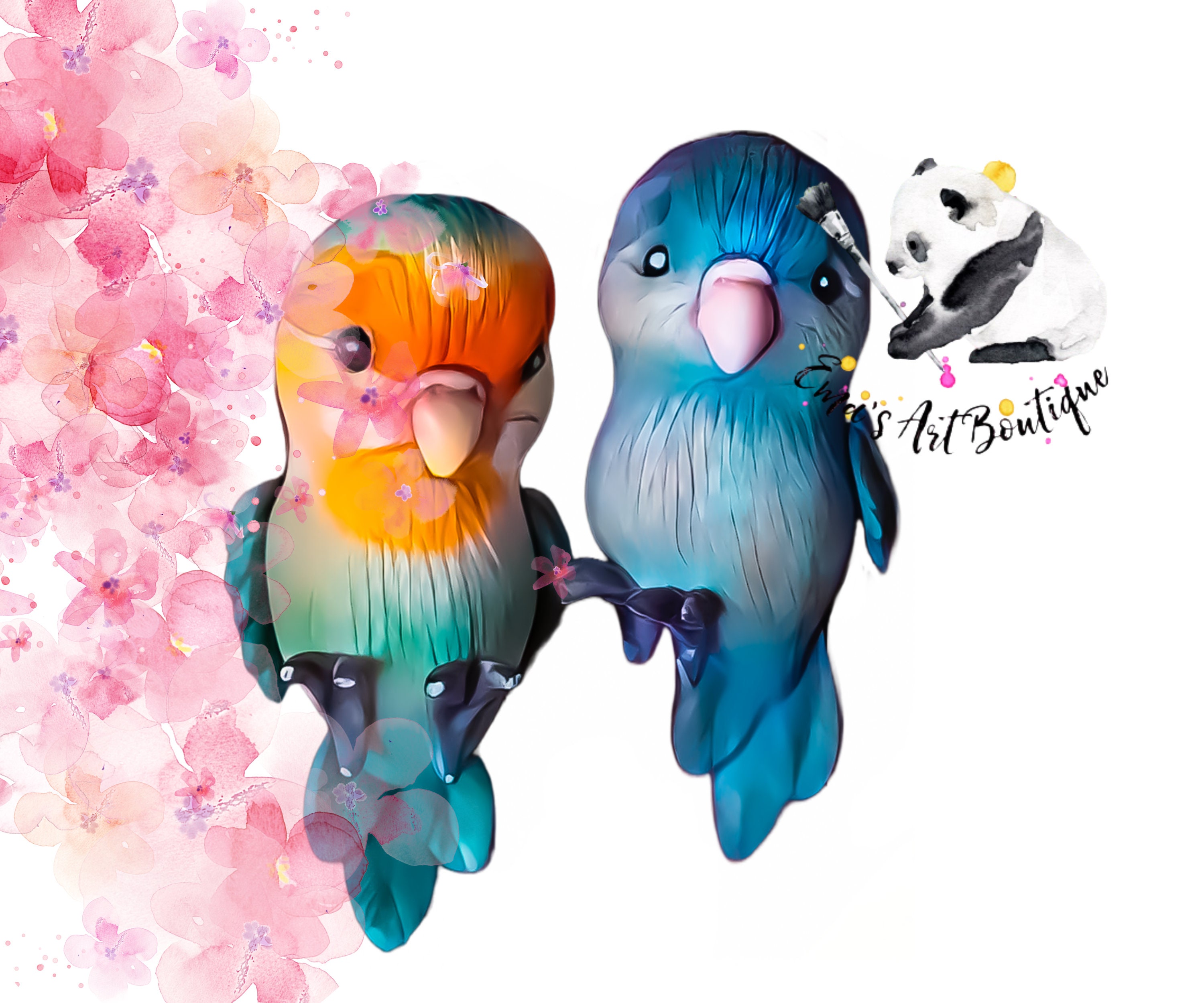 Rainbow Birds Animal Clipart Set PNG JPG File Watercolor Baby Bird ...