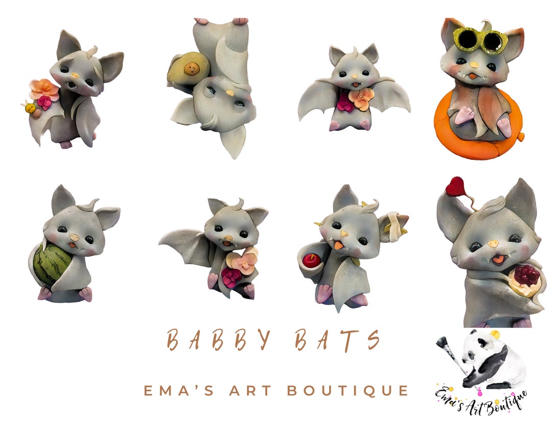 Watercolor Bat Png Baby Room Png Baby Shower Png Bat Cub Psd Baby Bat