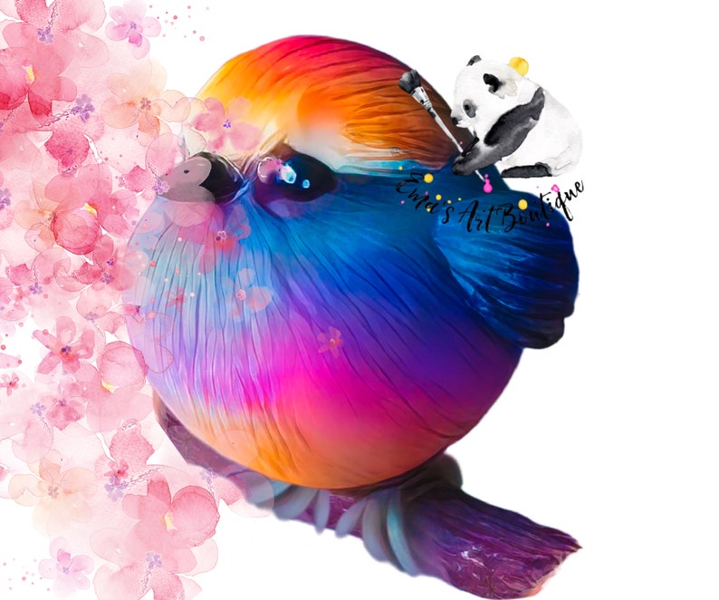 Rainbow Birds Animal Clipart Set PNG JPG File Watercolor Baby - Etsy