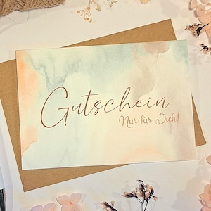 Gutschein zum selber Ausfüllen | Gutscheinkarte | Geschenkgutscheine selbst gestalten | kreatives Geburtstagsgeschenk