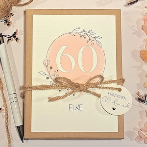60. Geburtstag Geldgeschenk | Geschenkbox 60 Geburtstag für Frauen | Geburtstagsgeschenk zum Sechzigsten| Geschenkschachtel personalisiert