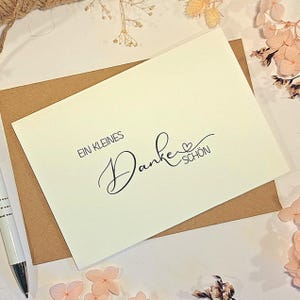 Dankeschön Karte | ein kleines Dankeschön Klappkarte | minimalistische Karte um Danke zu sagen | Dankeschön Geschenke | Dankeskarte