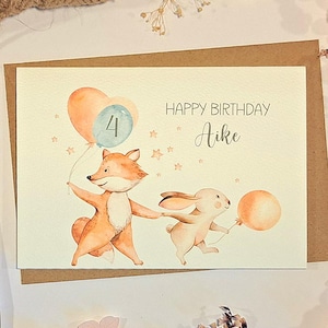 Geburtstagskarte für Kinder personalisiert | Happy Birthday Karte Baby | Glückwunschkarte Kleinkind | niedliche Kindergeburtstagskarte