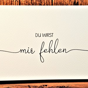 Du wirst fehlen, Abschied Kollege, Kollegin, Dankeschön, Karte Danke