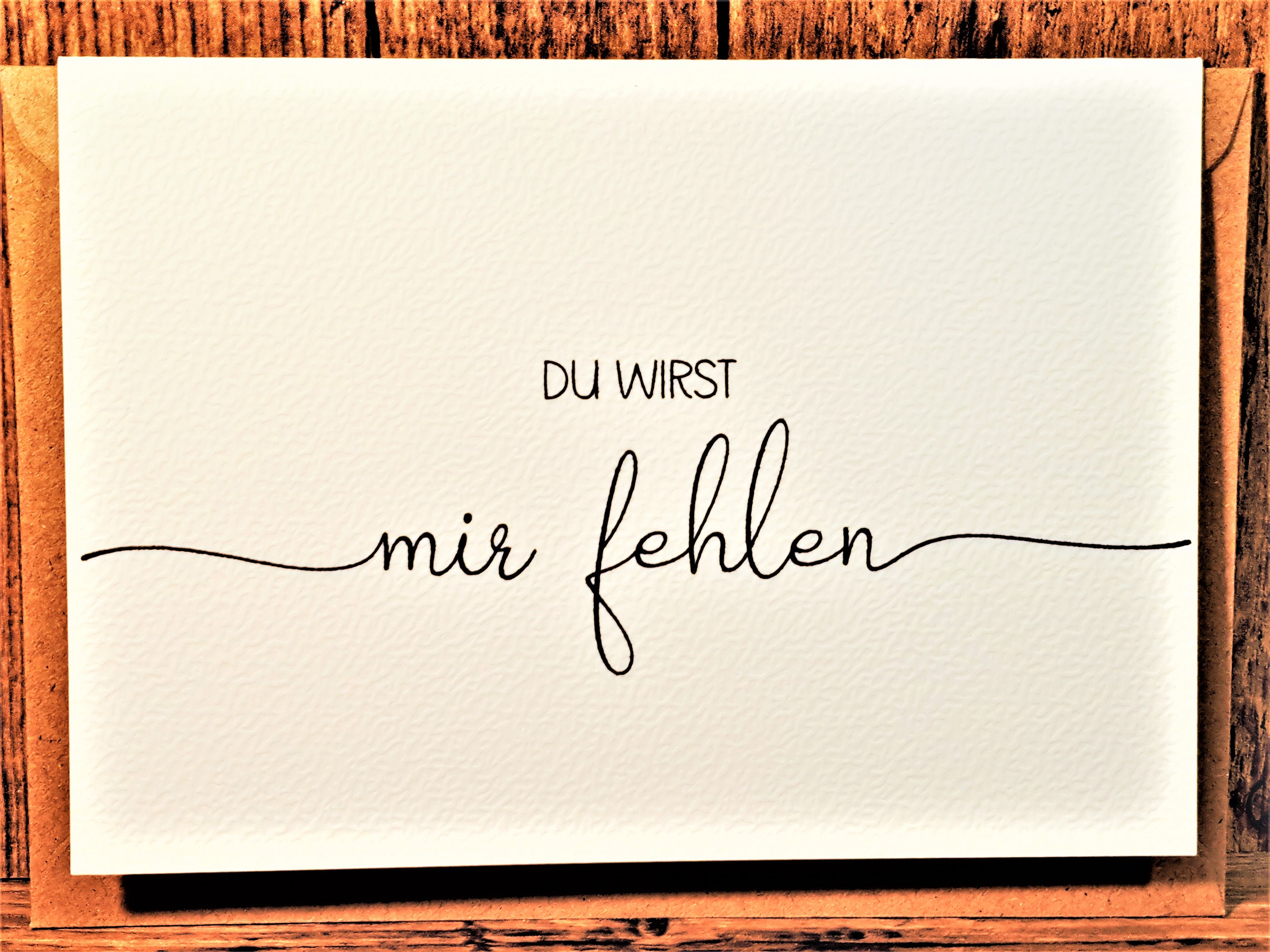 Du wirst fehlen, Abschied Kollege, Kollegin, Dankeschön, Karte Danke