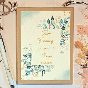 Geldgeschenk zur Firmung Junge | Firmung Geschenkbox personalisiert | Firmungsgeschenk Mädchen |Firmung Geschenkset mit Glückwunschkarte