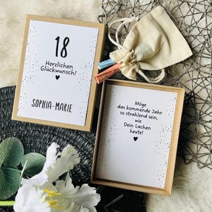 Personalisiertes Geldgeschenk 18. Geburtstag | Geld Geschenkbox mit Namen | Geburtstagsgeschenk Geschenkset Endlich 18 | Geschenkverpackung