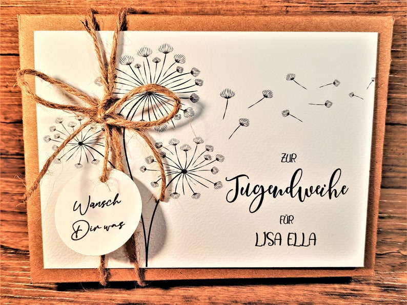 Jugendweihe Geldgeschenk personalisiert Mädchen, Jugendweihengeschenk Junge, Geschenk Weihe, Geschenkverpackung, Geschenkbox, Geschenkkarton Bild 1