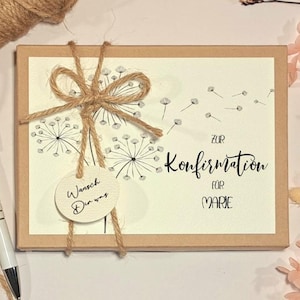 Konfirmation Geldgeschenk, personalisiertes Konfirmationsgeschenk für Mädchen und Jungen, Geschenk Set mit Namen personalisert, Geschenk Box