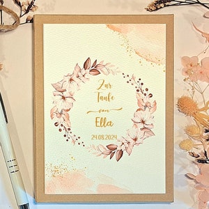 Taufgeschenk für Mädchen |  personalisiert mit Namen & Datum | personalisiertes Taufgeschenk | Geldgeschenk Verpackung | Geschenkverpackung