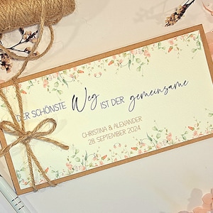 Hochzeitskarte personalisiert | Hochzeit Glückwunschkarte mit Namen | Hochzeit Geldgeschenk Karte | Hochzeitsgeschenk personalisiert