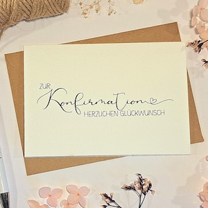 Glückwunschkarte zur Konfirmation | minimalistische Karte für Konfirmanden | Glückwünsche Konfirmationskarte | Geschenkkarte