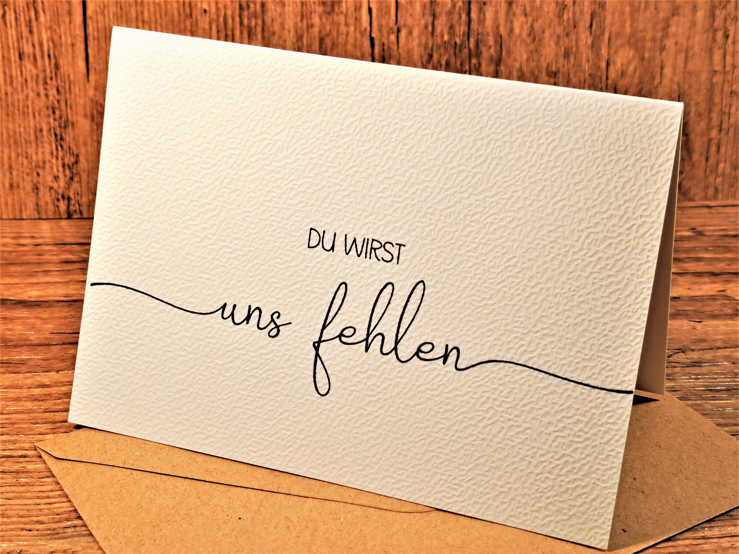 Du wirst fehlen, Abschied Kollege, Kollegin, Dankeschön, Karte Danke