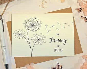 Personalized Confirmation greeting card | Card for Holy Confirmation | Gift card with name