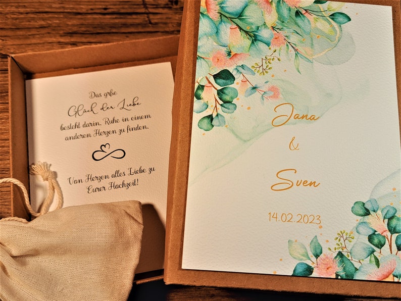 Personalisiertes Hochzeitsgeschenk-Glas - Mit Namen Und Datum