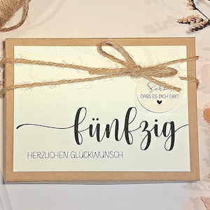50. Geburtstag Geldgeschenk | Geschenkbox 50 Geburtstag | Geburtstagsgeschenk zum fünfzigsten | Geschenkschachtel Geburtstag personalisiert