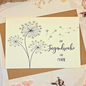 Glückwunschkarte zur Jugendweihe personalisiert | Karte zur Jugendweihe | Glückwünsche Jugendfeier | Geschenkkarte mit Namen